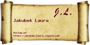 Jakubek Laura névjegykártya